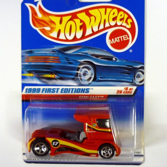 Hot Wheels Semi-Fast #914 First Editions 8 of 26 Red Die-Cast Truck 1999 - Picture 1 of 1